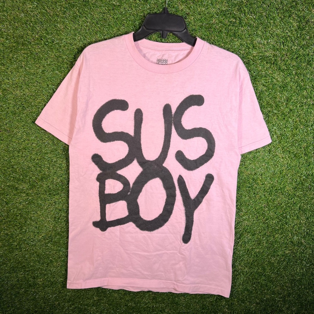 Sus Boy Pink Graphic T-Shirt Anarchy Symbol Streetwear Mens Size‎ Medium 3500